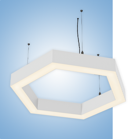 Светильник Hexa серия vs-ds-Hexa в белом корпусе с протоколом управления Dali