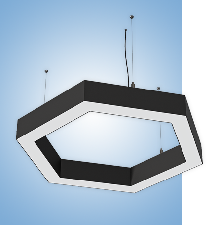 Светильник Hexa серия vs-ds-Hexa в черном корпусе